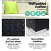 Gardeon 7PC Sofa Set with Storage Cover Outdoor Furniture Wicker -Home Living Store - -  