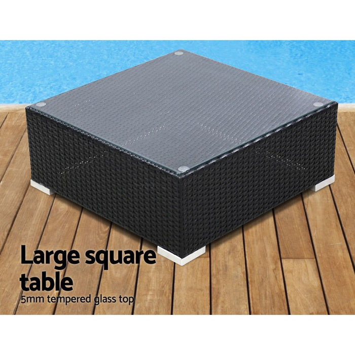 Gardeon 7PC Sofa Set with Storage Cover Outdoor Furniture Wicker -Home Living Store - -  