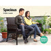 Gardeon Four Piece Outdoor Furniture Lounge Setting Wicker Dining Set Black -Home Living Store - -  