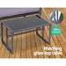 Gardeon Four Piece Outdoor Furniture Patio Table Chair Black -Home Living Store - -  