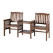 Gardeon Garden Bench Chair Table Loveseat Wooden Outdoor Furniture Patio Park Brown -Home Living Store - -  