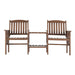 Gardeon Garden Bench Chair Table Loveseat Wooden Outdoor Furniture Patio Park Brown -Home Living Store - -  