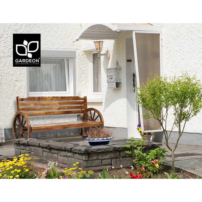 Gardeon Garden Bench Wooden Wagon Chair Three Seat Outdoor Furniture Backyard Lounge -Home Living Store - -  
