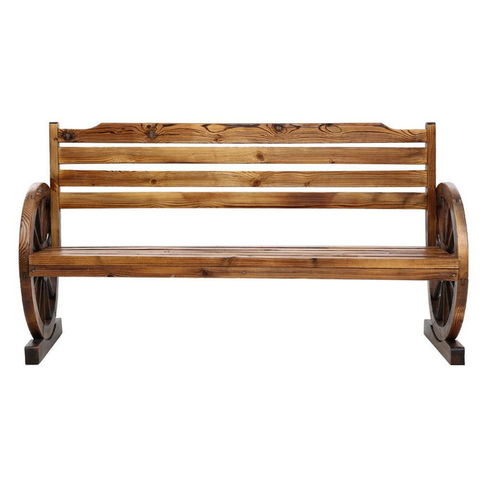 Gardeon Garden Bench Wooden Wagon Chair Three Seat Outdoor Furniture Backyard Lounge -Home Living Store - -  