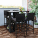 Gardeon Outdoor Bar Set Table Stools Furniture Dining Chairs Wicker Patio Garden -Home Living Store - -  