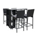 Gardeon Outdoor Bar Set Table Stools Furniture Dining Chairs Wicker Patio Garden -Home Living Store - -  