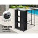 Gardeon Outdoor Bar Set Table Stools Furniture Dining Chairs Wicker Patio Garden -Home Living Store - -  