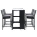 Gardeon Outdoor Bar Set Table Stools Furniture Dining Chairs Wicker Patio Garden -Home Living Store - -  