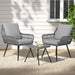Gardeon Outdoor Furniture 3-Piece Lounge Setting Chairs Table Bistro Set Patio -Home Living Store - -  