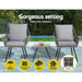 Gardeon Outdoor Furniture 3-Piece Lounge Setting Chairs Table Bistro Set Patio -Home Living Store - -  
