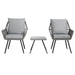 Gardeon Outdoor Furniture 3-Piece Lounge Setting Chairs Table Bistro Set Patio -Home Living Store - -  