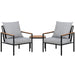 Gardeon Outdoor Furniture 3pcs Lounge Setting Bistro Set Chairs Table Patio -Home Living Store - -  