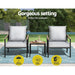 Gardeon Outdoor Furniture 3pcs Lounge Setting Bistro Set Chairs Table Patio -Home Living Store - -  