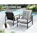Gardeon Outdoor Furniture 3pcs Lounge Setting Bistro Set Chairs Table Patio -Home Living Store - -  