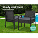 Gardeon Outdoor Furniture Bistro Wicker Chair Black -Home Living Store - -  