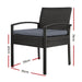 Gardeon Outdoor Furniture Bistro Wicker Chair Black -Home Living Store - -  