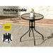 Gardeon Outdoor Furniture Five Piece Table and chairs Stackable Bistro Set Patio Coffee -Home Living Store - -  