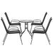 Gardeon Outdoor Furniture Five Piece Table and chairs Stackable Bistro Set Patio Coffee -Home Living Store - -  
