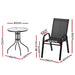 Gardeon Outdoor Furniture Five Piece Table and chairs Stackable Bistro Set Patio Coffee -Home Living Store - -  