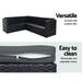 Gardeon Outdoor Furniture Patio Set Dining Sofa Table Chair Lounge Wicker Garden Black -Home Living Store - -  