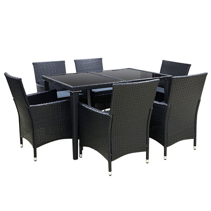 Gardeon Outdoor Furniture Seven Piece Dining Set -Home Living Store - -  