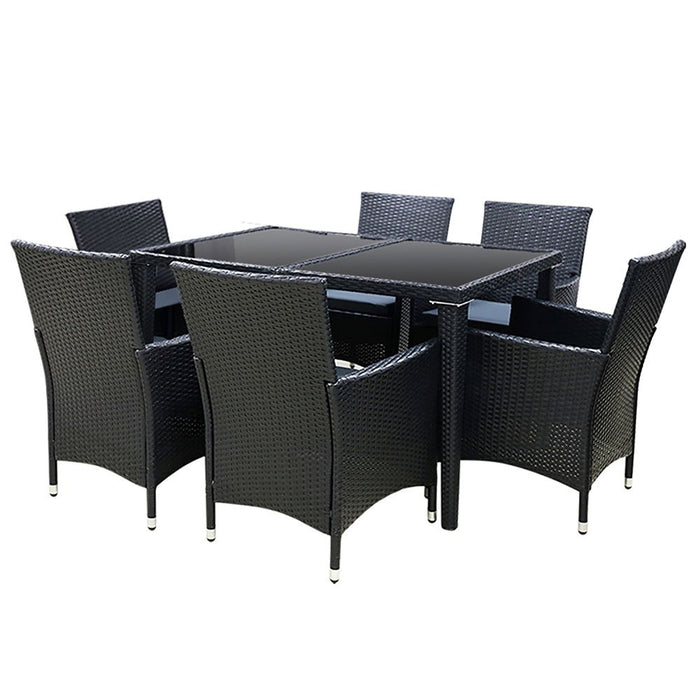 Gardeon Outdoor Furniture Seven Piece Dining Set -Home Living Store - -  