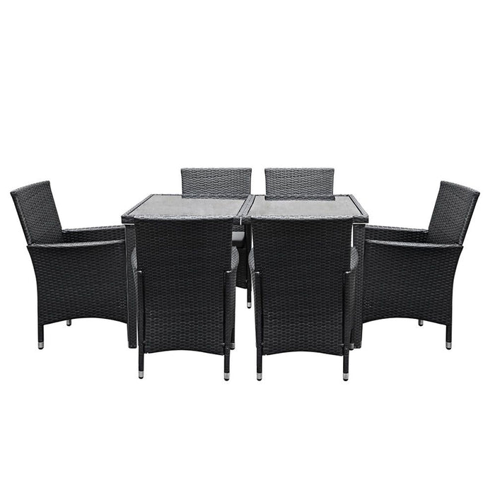Gardeon Outdoor Furniture Seven Piece Dining Set -Home Living Store - -  