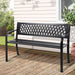 Gardeon Outdoor Garden Bench Seat Steel Outdoor Furniture 2 Seater Park Black -Home Living Store - -  