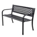 Gardeon Outdoor Garden Bench Seat Steel Outdoor Furniture 2 Seater Park Black -Home Living Store - -  