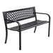 Gardeon Outdoor Garden Bench Seat Steel Outdoor Furniture 2 Seater Park Black -Home Living Store - -  