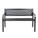 Gardeon Outdoor Garden Bench Seat Steel Outdoor Furniture 2 Seater Park Black -Home Living Store - -  
