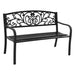 Gardeon Outdoor Garden Bench Seat Steel Outdoor Furniture 3 Seater Park Black -Home Living Store - -  