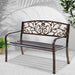 Gardeon Outdoor Garden Bench Seat Steel Outdoor Furniture 3 Seater Park Bronze -Home Living Store - -  