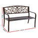 Gardeon Outdoor Garden Bench Seat Steel Outdoor Furniture 3 Seater Park Bronze -Home Living Store - -  