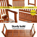 Gardeon Outdoor Garden Bench Wooden 2 Seater Lounge Chair Patio Furniture Brown -Home Living Store - -  