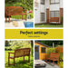 Gardeon Outdoor Garden Bench Wooden 2 Seater Lounge Chair Patio Furniture Brown -Home Living Store - -  