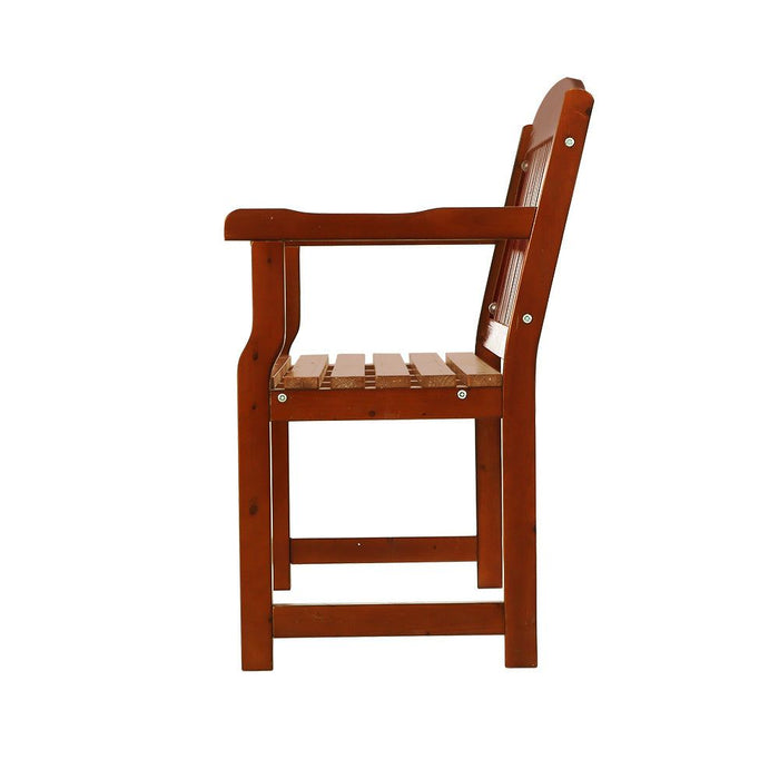 Gardeon Outdoor Garden Bench Wooden 2 Seater Lounge Chair Patio Furniture Brown -Home Living Store - -  
