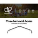 Gardeon Outdoor Hammock Chair with Stand Cotton Swing Relax Hanging 124CM Grey -Home Living Store - -  