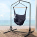 Gardeon Outdoor Hammock Chair with Stand Swing Hanging Hammock with Pillow Grey -Home Living Store - -  