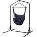Gardeon Outdoor Hammock Chair with Stand Swing Hanging Hammock with Pillow Grey -Home Living Store - -  