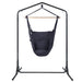 Gardeon Outdoor Hammock Chair with Stand Swing Hanging Hammock with Pillow Grey -Home Living Store - -  