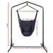 Gardeon Outdoor Hammock Chair with Stand Swing Hanging Hammock with Pillow Grey -Home Living Store - -  