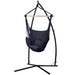 Gardeon Outdoor Hammock Chair with Steel Stand Hanging Hammock with Pillow Grey -Home Living Store - -  