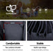 Gardeon Outdoor Hammock Chair with Steel Stand Hanging Hammock with Pillow Grey -Home Living Store - -  