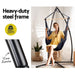 Gardeon Outdoor Hammock Chair with Steel Stand Hanging Hammock with Pillow Grey -Home Living Store - -  
