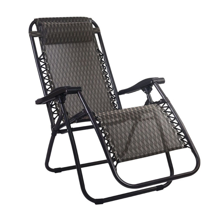 Gardeon Outdoor Portable Recliner - Grey -Home Living Store - -  