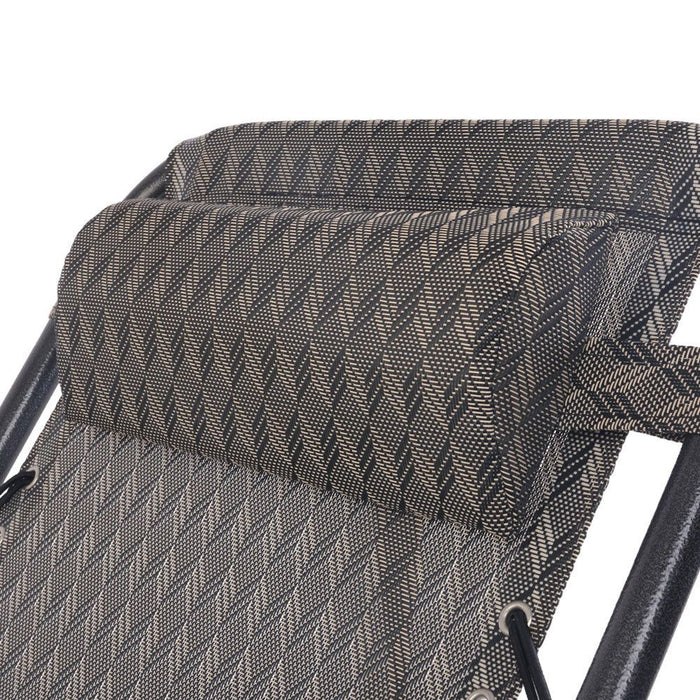 Gardeon Outdoor Portable Recliner - Grey -Home Living Store - -  