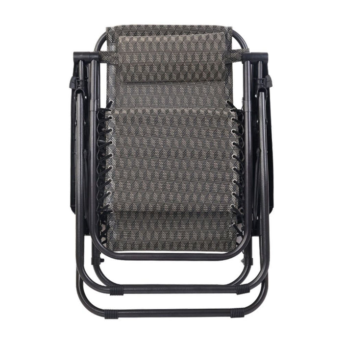 Gardeon Outdoor Portable Recliner - Grey -Home Living Store - -  