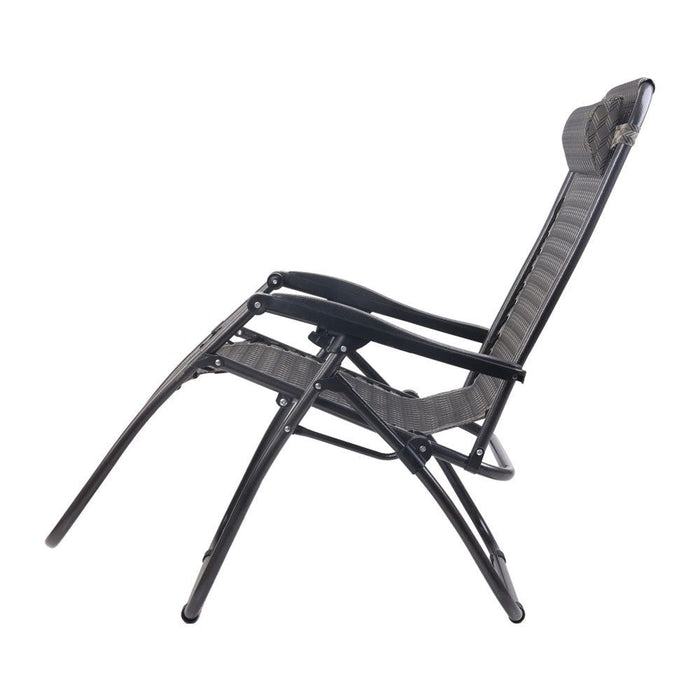 Gardeon Outdoor Portable Recliner - Grey -Home Living Store - -  