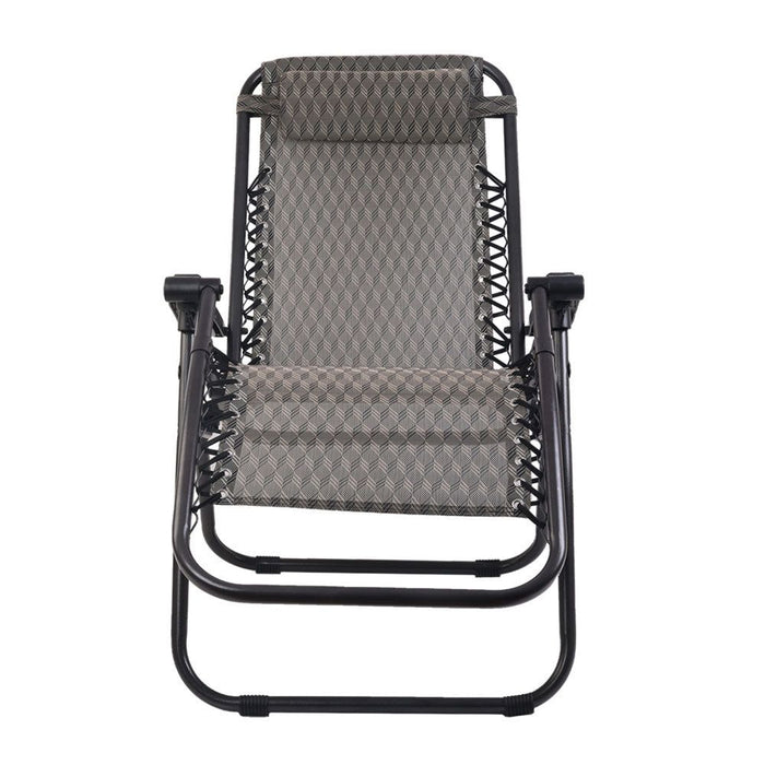 Gardeon Outdoor Portable Recliner - Grey -Home Living Store - -  
